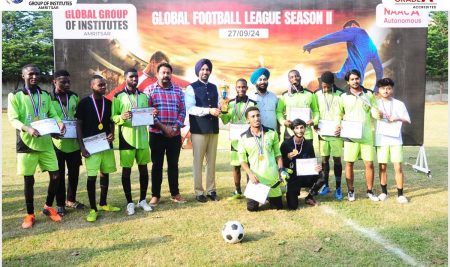 Global Football League Season-II 2024” started with the inauguration of the Tournament by Vice Chairman Dr. Akashdeep Singh Chandi on September 27, 2024.